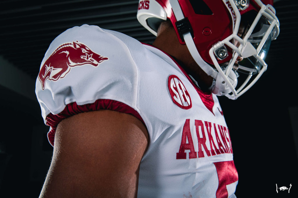 Arkansas releases classic white uniforms to go with last year's ...